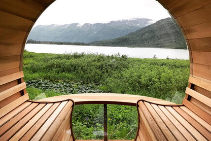 Panoramic Sauna Clear Red Cedar