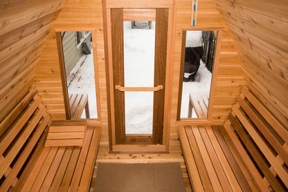 Outdoor Pod Saunas Red Cedar Clear