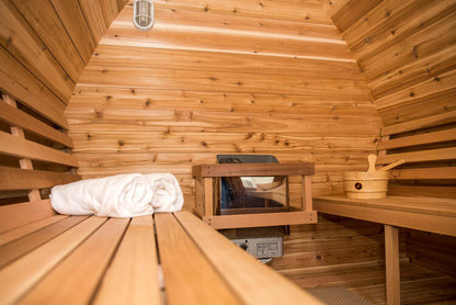Outdoor Pod Saunas Red Cedar Clear