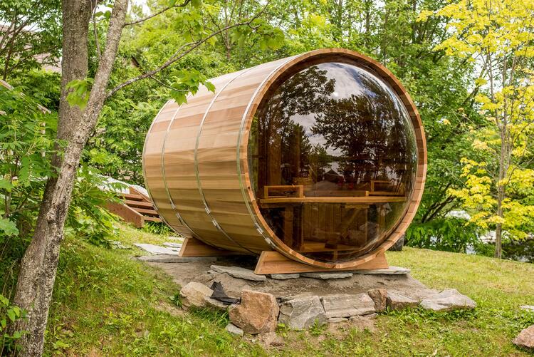 Panoramic Sauna Clear Red Cedar