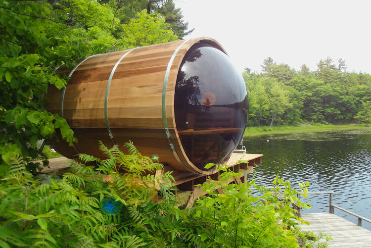 Panoramic Sauna Clear Red Cedar