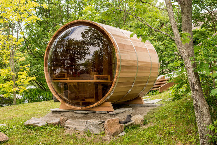 Panoramic Sauna Clear Red Cedar