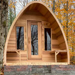 Outdoor Pod Saunas Red Cedar Clear feature image one