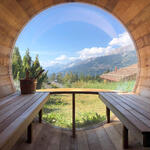 Panoramic Sauna Clear Red Cedar feature image one